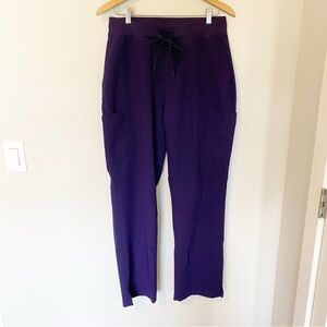 Mandala 9 pocket cargo scrubs medium eggplant